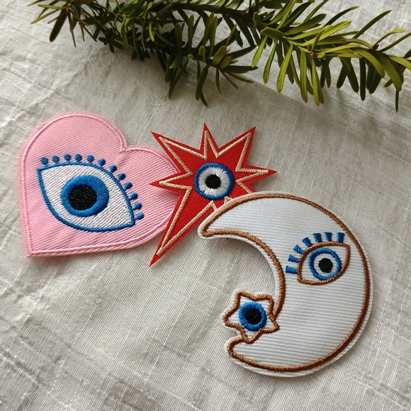 🐦‍⬛ MYSTIC CHARM 🐦‍⬛ x3 bundle Occult Pop iron-on/sew-on patches, celestial - Picture 3 of 9